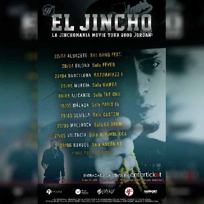 Cartel de la gira La Jinchomanía Movie Tour 2000 Jordan de El Jincho