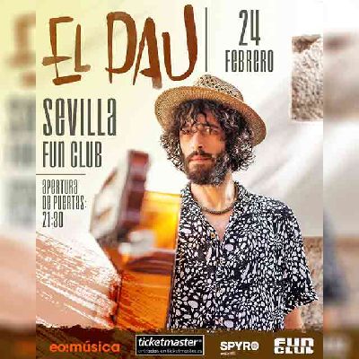 Cartel del concierto de El Pau en FunClub Sevilla 2024