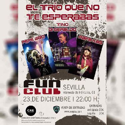 Cartel del concierto de El trío que no te esperabas en FunClub Sevilla 2023