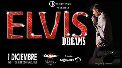 Cartel del concierto de Elvis dreams en Custom Sevilla 2023