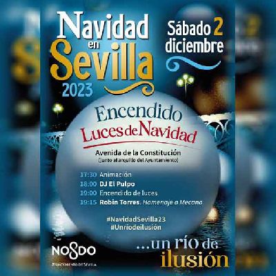 Cartel del encendido de las luces de Navidad en Sevilla 2023