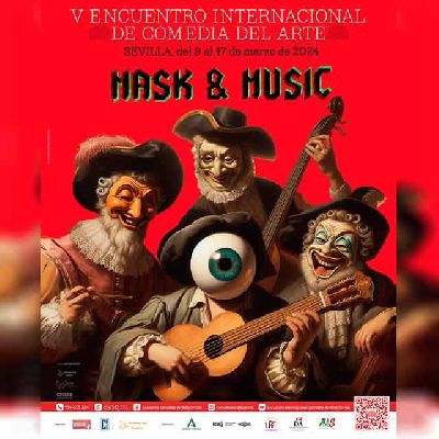 Cartel del V Encuentro Internacional de Comedia del Arte de Sevilla 2024