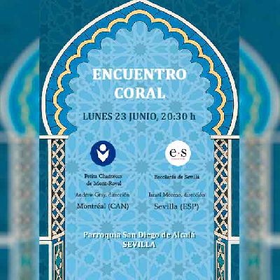 Cartel del concierto del Encuentro coral en la iglesia de San Diego de Alcalá de Sevilla 2025