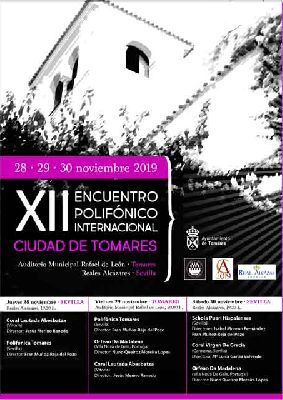 Cartel del XII Encuentro polifónico internacional Ciudad de Tomares 2019