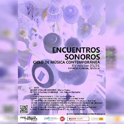Cartel del XV festival Encuentros Sonoros 2025-2026 en Sevilla