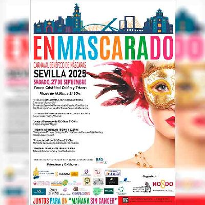 Cartel del evento benéfico Enmascarado 2025 en Sevilla