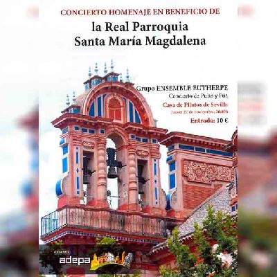 Cartel del concierto benéfico de Ensemble Eutherpe en la Casa de Pilatos de Sevilla 2025