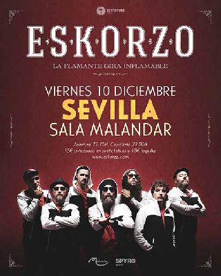 Cartel del concierto de Eskorzo en Malandar Sevilla 2021