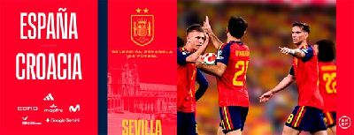 Cartel del partido España - Croacia en Sevilla 2026