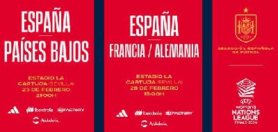 Cartel de los partidos de la selección española femenina de fútbol en Sevilla 2024
