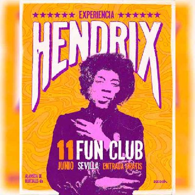 Cartel del concierto de Experiencia Hendrix en FunClub Sevilla 2022