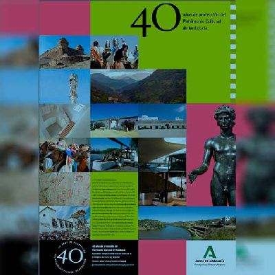 Cartel de 40 años de protección del Patrimonio Cultural de Andalucía en el Archivo Histórico Provincial de Sevilla 2026