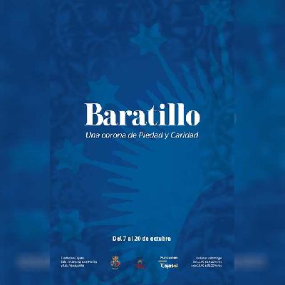 Cartel de la exposición Baratillo, una corona de Piedad y Caridad en Cajasol Sevilla 2024