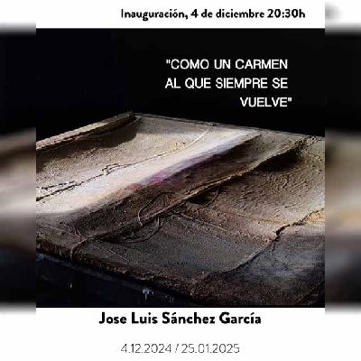 Cartel de la exposición Como un carmen al que siempre se vuelve en Untagged Art + Domo Sevilla 2024-2025