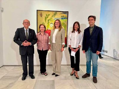 Foto de la inauguración de la exposición Una habitación propia. Concha Ybarra