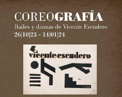 Cartel de la exposición Coreografía. Bailes y danzas de Vicente Escudero en el Espacio Santa Clara de Sevilla