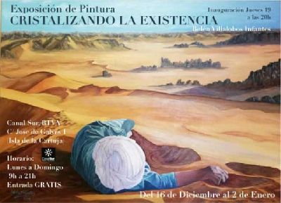 Cartel de la exposición temporal Cristalizando la existencia en Canal Sur Sevilla 2019