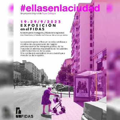 Cartel de la exposición #ellasenlaciudad en FIDAS Sevilla 2023