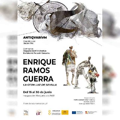 Cartel de la exposición Enrique Ramos Guerra. La otra luz de Sevilla en el Antiquarium Sevilla 2022