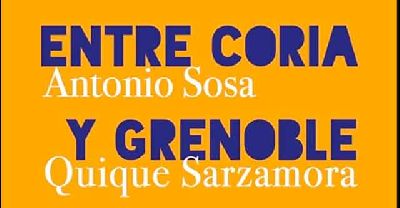 Cartel de la exposición temporal Entre Coria y Grenoble en el Espacio Santa Clara de Sevilla 2025-2026