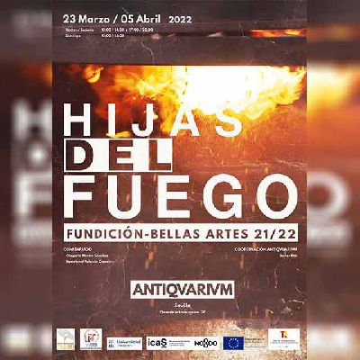 Cartel de la exposición Hijas del fuego en el Antiquarium Sevilla 2022
