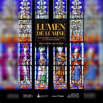Cartel de la exposición Lumen de Lúmine en Cajasol Sevilla 2023