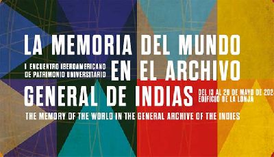 Cartel de la exposición La memoria del mundo en el Archivo de Indias de Sevilla 2024