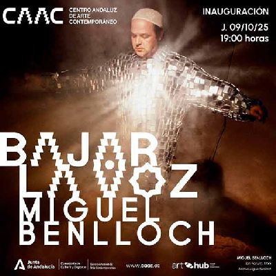Cartel de la exposición Miguel Benlloch en el CAAC de Sevilla 2025-2026