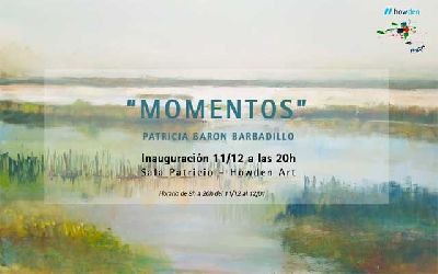 Cartel de la exposición Momentos de Patricia Barón
