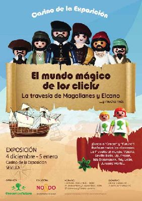 Cartel de la exposición El mundo mágico de los clicks en Casino de la Exposición Sevilla 2019