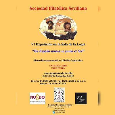 Cartel de la exposición En España nunca se ponía el sol en Sevilla