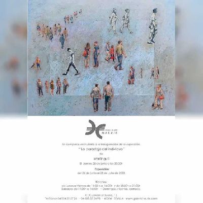 Cartel de la exposición La paradoja del individuo en la Galería Haurie de Sevilla 2025