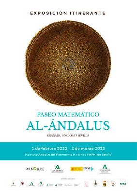 Cartel de la exposición Paseo matemático Al-Ándalus en el IAPH de Sevilla 2022