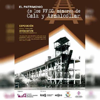 Cartel de la exposición Patrimonio industrial minero en el Antiquarium Sevilla 2023