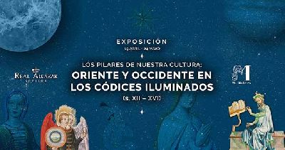 Cartel de la exposicición Los pilares de nuestra cultura en el Alcázar de Sevilla