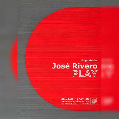 Cartel de la exposición Play en el Colegio de Arquitectos de Sevilla 2026