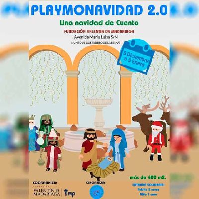 Cartel de la exposición Playmonavidad en la Fundación Madariaga Sevilla 2022-2023
