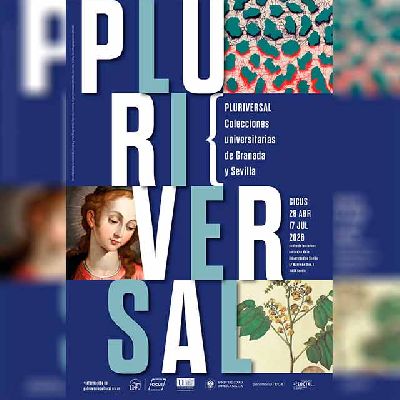 Cartel de la exposición Pluriversal. Colecciones universitarias de Granada y Sevilla en el CICUS Sevilla 2026