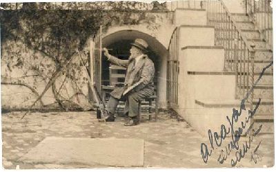 Fotografía de Joaquín Sorolla pintando en Sevilla