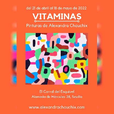 Cartel de la exposición Vitaminas de Alexandra Chauchix
