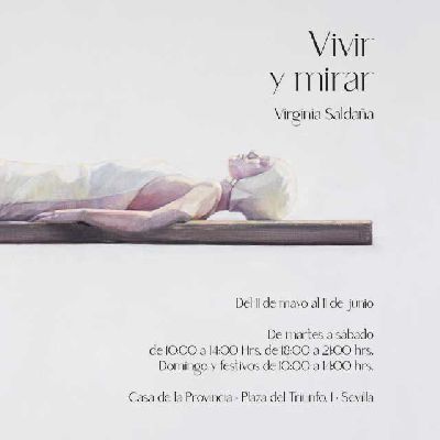 Cartel de la exposición temporal Vivir y mirar de Virginia Saldaña en la Casa de la Provincia de Sevilla