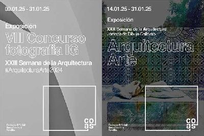 Carteles de las exposiciones de la XXIII Semana de la Arquitectura en Sevilla