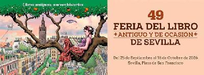 Cartel de la XLIX Feria del Libro Antiguo y de Ocasión de Sevilla 2026