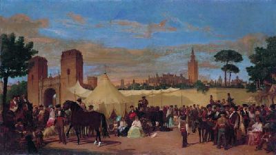 Foto de la obra La Feria de Sevilla de Joaquín Domínguez Bécquer