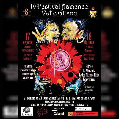 Cartel del IV Festival Flamenco Valle Gitano en Sevilla 2022