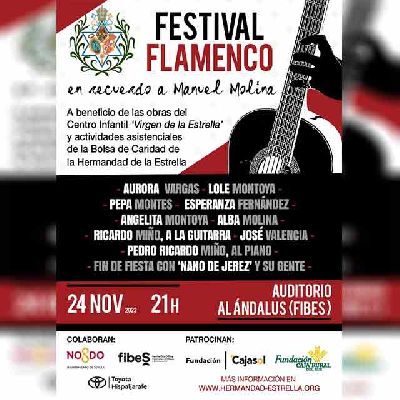 Cartel del Festival flamenco en recuerdo a Manuel Molina en Fibes Sevilla 2023