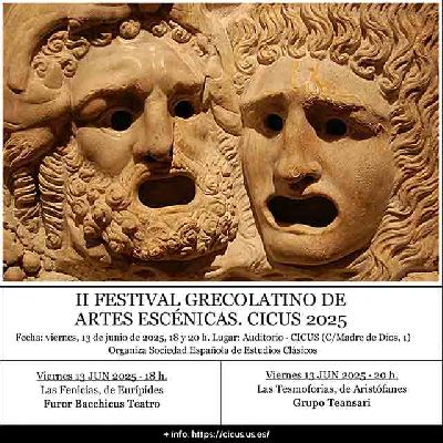 Cartel del Festival Grecolatino de Artes Escénicas en el CICUS Sevilla 2025