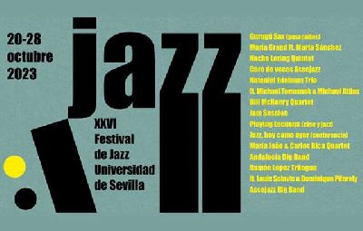 Cartel del 26 Festival de Jazz de la Universidad de Sevilla 2023