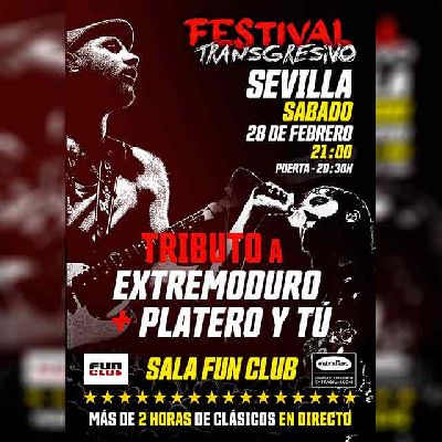 Cartel del concierto de Festival Transgresivo en FunClub Sevilla 2026