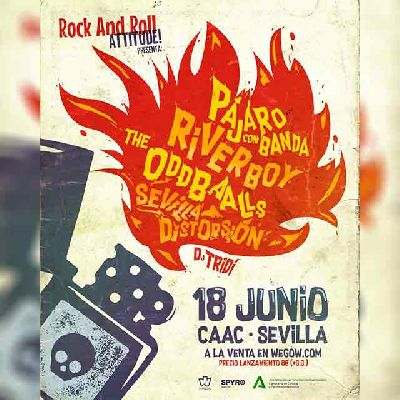 Cartel de Rock and Roll Attitude! en el CAAC de Sevilla (junio 2022)